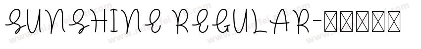 SUNSHINE REGULAR字体转换